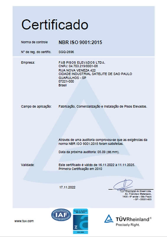 FAB Pisos ISO 9001